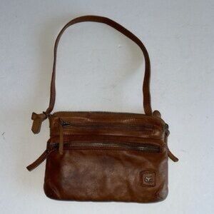 "Wise Owl" Brown Leather Shoulder Bag
